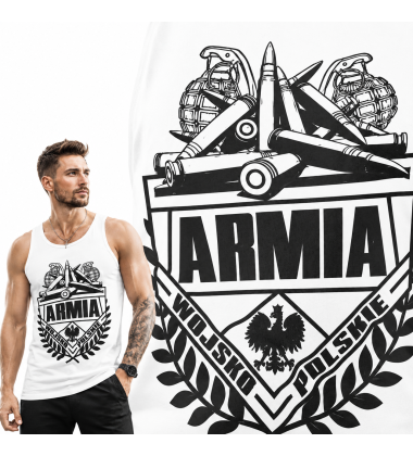 tank top patriotyczny- ARMIA (SZARY)